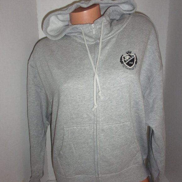 PINK Victoria's Secret Gray Hoodie Emblem - Picture 1 of 4
